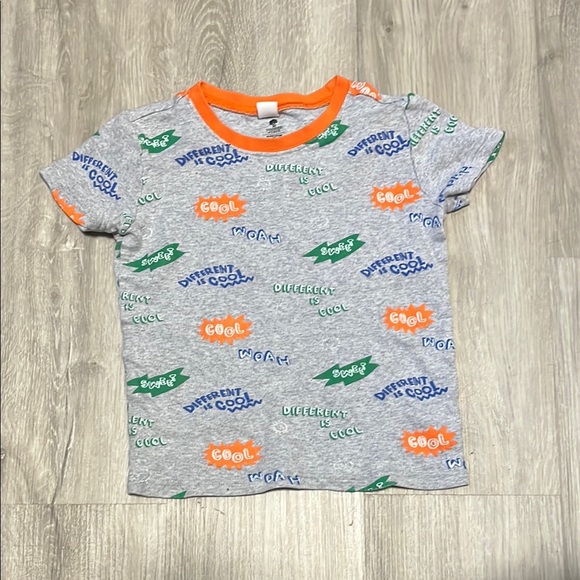 Kids Graphic Tee - Gray with Orange Accents - Picture 1 of 1